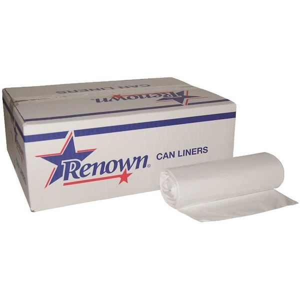 Fits 12-16 Gal. 0.45 mil 24 in. x 32 in. White Can Liner, 500PK